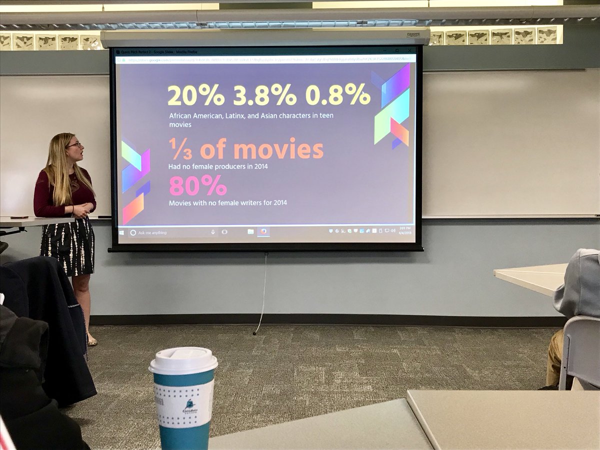 sunyoswego's tweet photo. Kristen Beyer leading off the comm studies panel on women and minorities in the media. #OzQuest https://t.co/HdfFoPLujc