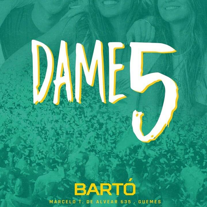 NocheNvaCba's tweet photo. Este viernes 6 se presenta DAME 5 en Barto! Tickets y vips 3517644991 https://t.co/zaHwmtW3vH