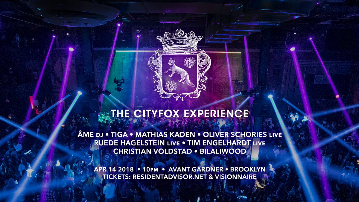 NYCTechno's tweet photo. #RT to win a pair of tickets to @CityfoxExp at @avantgbk 

#mustfollow @CityfoxExp @avantgbk 

More info: https://t.co/IcWmPnYmkG https://t.co/WvC9b5jfUO