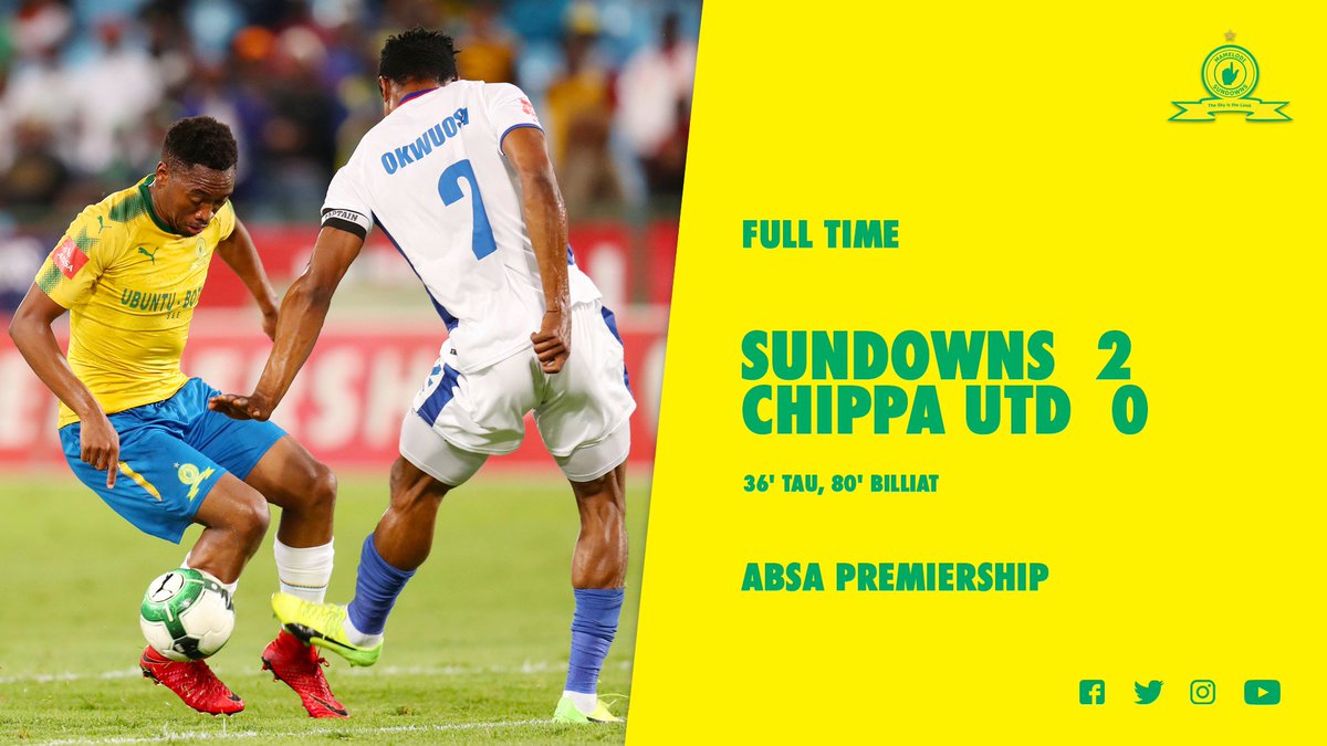 Masandawana's tweet photo. It's all over from the nations capital. The Brazilians remain at the summit of the ABSA Premiership! #Sundowns #DownsLive #AbsaPrem https://t.co/uzwOciN2IC