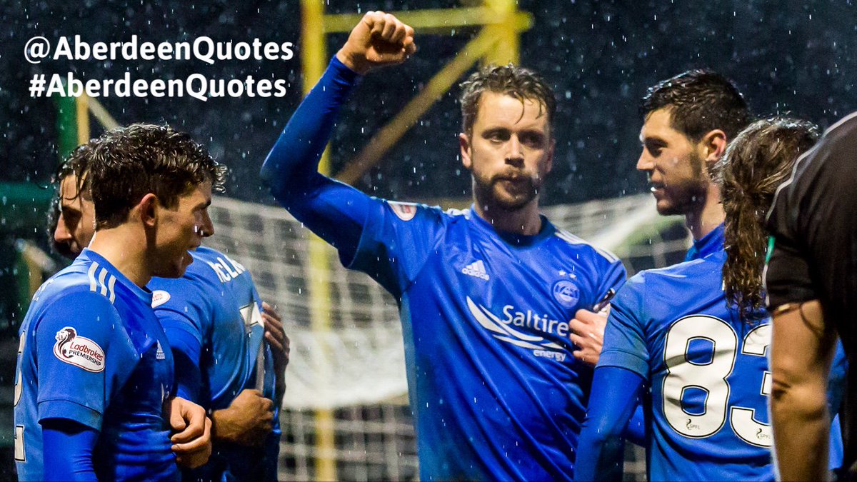 “Kari Arnason has a cut on his chin but he’s alright, that one probably should have been a booking for Graeme Shinnie!” - Derek McInnes #AberdeenQuotes