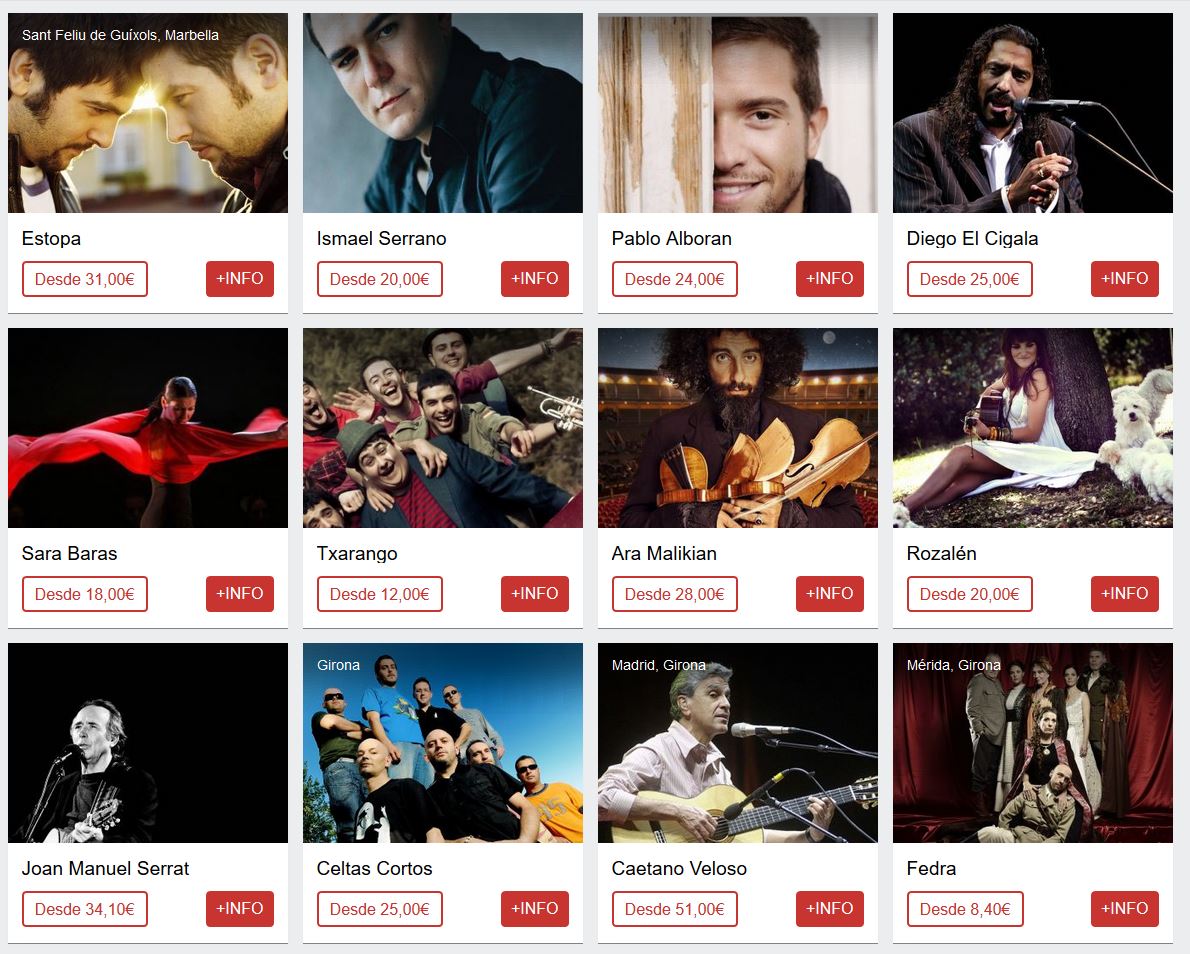 TaquillaCom's tweet photo. El festival de @PortaFerrada va a ser el evento del año. Apunta:

⭐@estopaoficial⭐@pabloalboran⭐@maestroserrat⭐@AraMalikian⭐@SerranoIsmael ⭐@RozalenMusic⭐@El_Kanka⭐@JRhodesPianist⭐@maceoparker⭐@rubenblades⭐ y muchos más...

Precios y entradas➡ https://t.co/v5SStf4Loi https://t.co/iE5Q5dNklW
