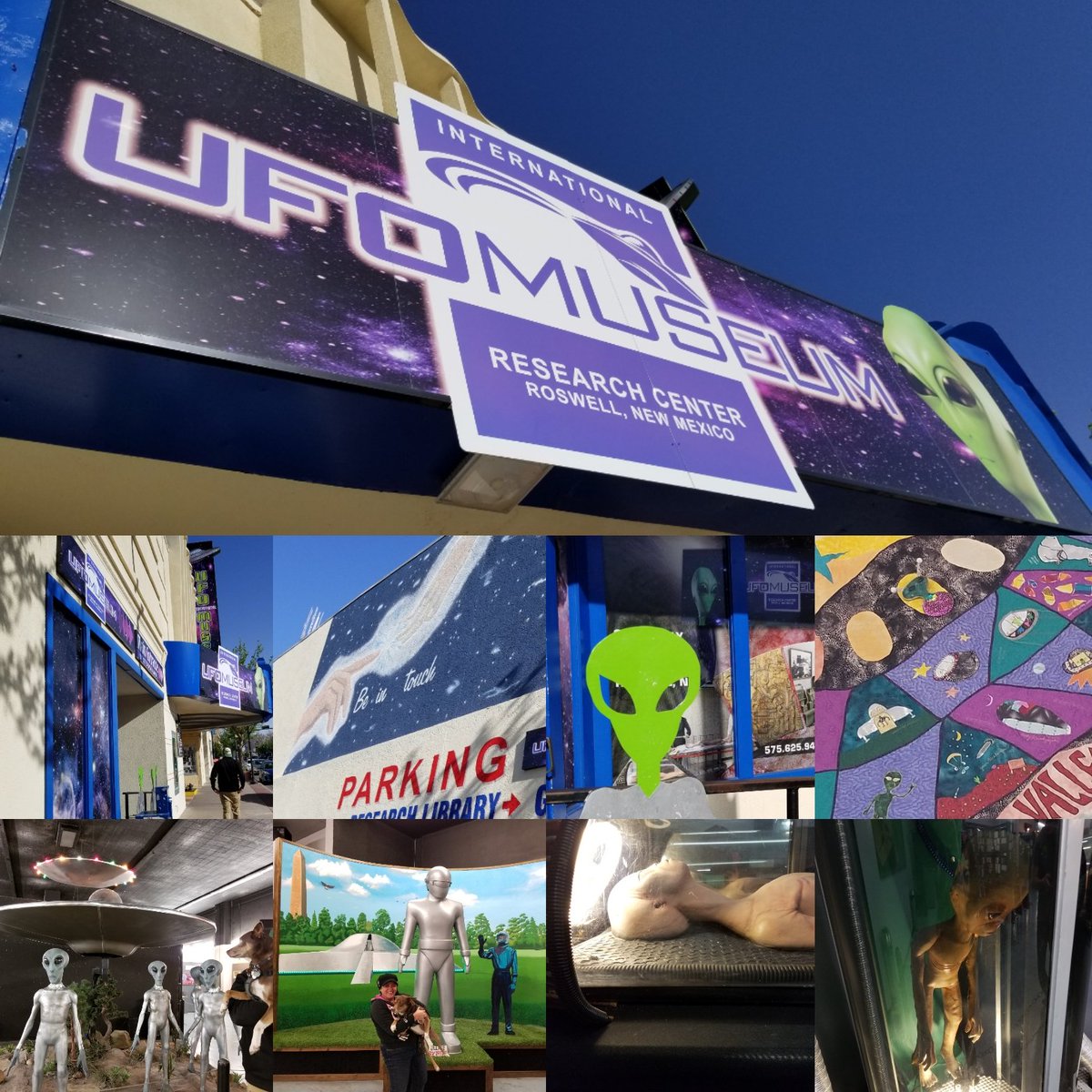 NomaditAgain's tweet photo. Roswell wasn't as extra-ordinary as I was hoping, booming town with some small roadside Pearl's hidden with in the city limits.
#roswell #newmexico #iwanttobelieve #aliens #alienseverywhere #internationalufomuseum #ufomuseum #nomaditagain https://t.co/UDcFw9Hk05