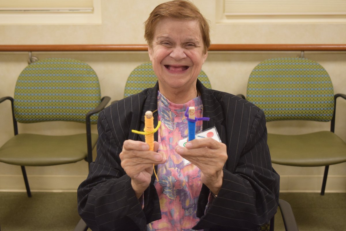 RiverHouseADC's tweet photo. We are #OBSESSED with these tiny dolls our clients made during #ArtTherapy this morning! The craft was inspired by Guatemalan "Worry Dolls," which people place under their pillows while they sleep in order to ease their worries. #artsandcrafts #adultdaycare https://t.co/YbCRjBnEDZ