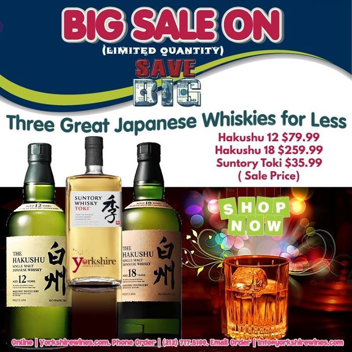 YorkshireWines's tweet image. Spring’s Most-Wanted -  Japanese Whiskies. Super Sale at Yorkshire Wines &amp;amp; Spirits. Discover the Hakushu &amp;amp; Toki Now!

BEGIN YOUR JOURNEY INTO THE WORLD OF #TOKITIME &amp;amp; Hakushu 12 &amp;amp; 18 Years old The Verdant Japanese Whisky. 

Hakushu: From Suntory’s mountain forest distillery,…