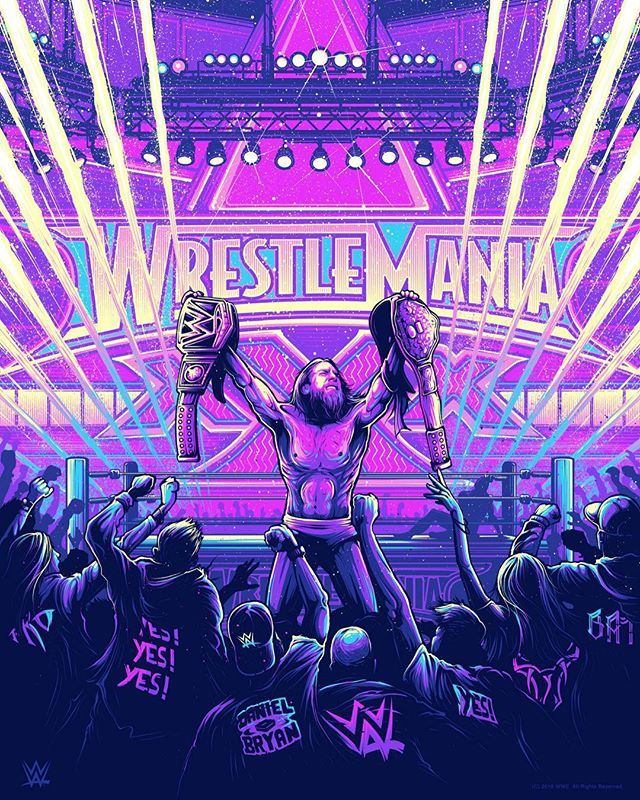 ‘The Yes Movement.’ New screenprint for @galleries1988 and the @wwe celebrating @bryanldanielson and his win at WrestlemaniaXXX ! 18”x24” screenprint, edition of 200. #theyesmovement #wwe #wrestlemaniaxxx #danmumford #gallery1988 ift.tt/2GzbkNC