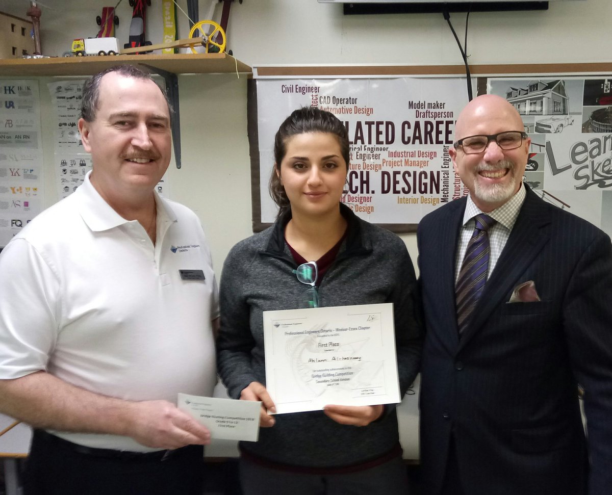 designteacher1's tweet image. @CCHcomets Design students receiving their awards for top finishes in the @PEO_HQ bridge building competition last month. 
#designclassrocks
#cchtech
@WECDSB
