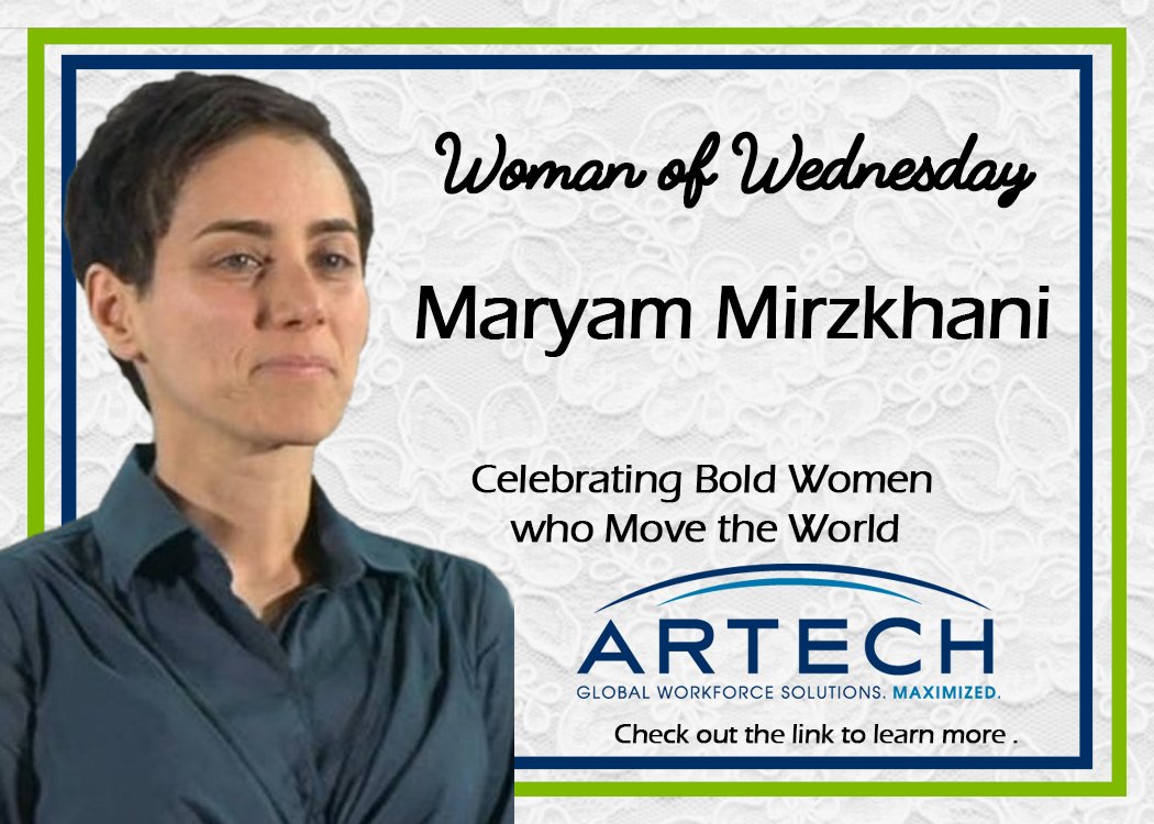 Artech_LLC's tweet photo. #WomanofWednesday Maryam Mirzkhani was the first female winner of the Fields Medal, often called the 'Nobel Prize of Mathematics'. https://t.co/1H0YMYvXnR
