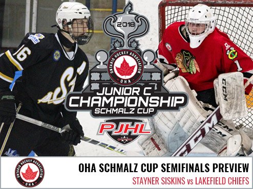 Ontario Hockey Association (@ohahockey1) on Twitter photo 4 <a href="/PJHLOntario/">PJHL</a> teams remain in the chase for the 2018 #OHASchmalzCup: Glanbrook Rangers, <a href="/Chiefs_JrC/">Lakefield Chiefs</a>, <a href="/LambethLancers/">Lambeth Lancers</a> & <a href="/StaynerSiskins/">Stayner Siskins</a>. Click here for a preview of the Semifinal Series between the Lakefield Chiefs & Stayner Siskins:
ohahockey.ca/view/oha/news/… 4 <a href="/PJHLOntario/">PJHL</a> teams remain in the chase for the 2018 #OHASchmalzCup: Glanbrook Rangers, <a href="/Chiefs_JrC/">Lakefield Chiefs</a>, <a href="/LambethLancers/">Lambeth Lancers</a> & <a href="/StaynerSiskins/">Stayner Siskins</a>. Click here for a preview of the Semifinal Series between the Lakefield Chiefs & Stayner Siskins:
ohahockey.ca/view/oha/news/…