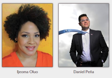 I am so excited to see @IjeomaOluo listed right next to my husband @danimalpena on the @SABookFestival lineup. She is one of my favorite twitter peeps speaking truth to power and I guess he's pretty great too. :P Can't wait for this weekend! #SABookFest