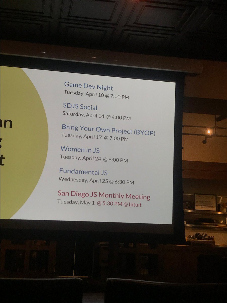 c0decrystal's tweet image. So excited to be part of this community :) Can't wait to attend future events if anyone wants to tag along with me! #sandiegojs #javascriptmeetup #networking #techmeetups #sandiegotech