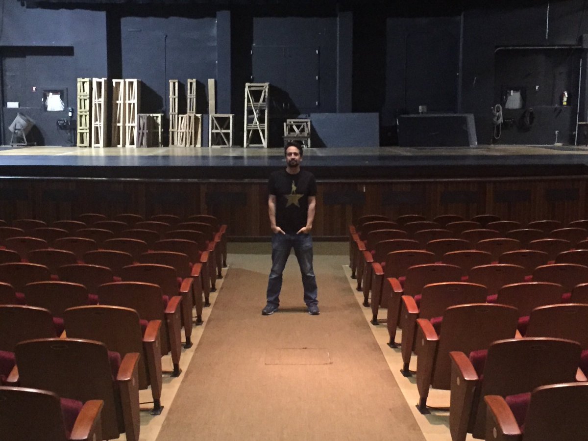 A magical moment today in Puerto Rico as <a href="/Lin_Manuel/">Lin-Manuel Miranda</a> tours UPR Theater where he becomes Hamilton on Jan 8, 2019.