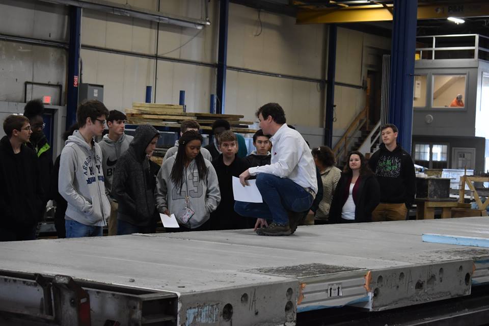 Northeast Precast hosted Millville High School CAD class today. The students had an opportunity to see first hand our drafting and design process, walk through the manufacturing facility and talk about future job opportunities. #MillvilleHighSchool #community