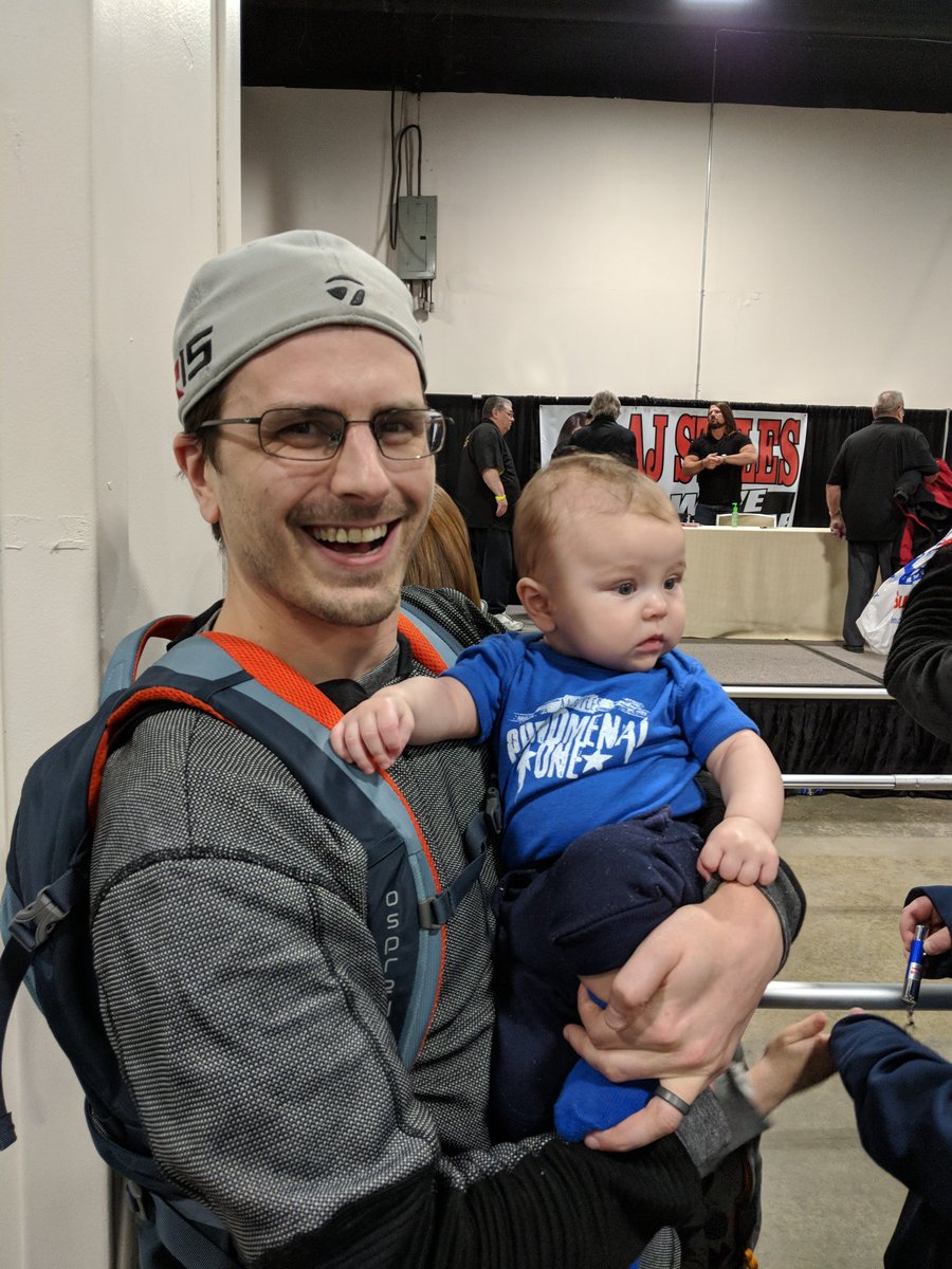 briancmuse's tweet photo. Hey son, remember that time you almost met @AJStylesOrg? #SignMyBaby https://t.co/TdkIzc1iuF