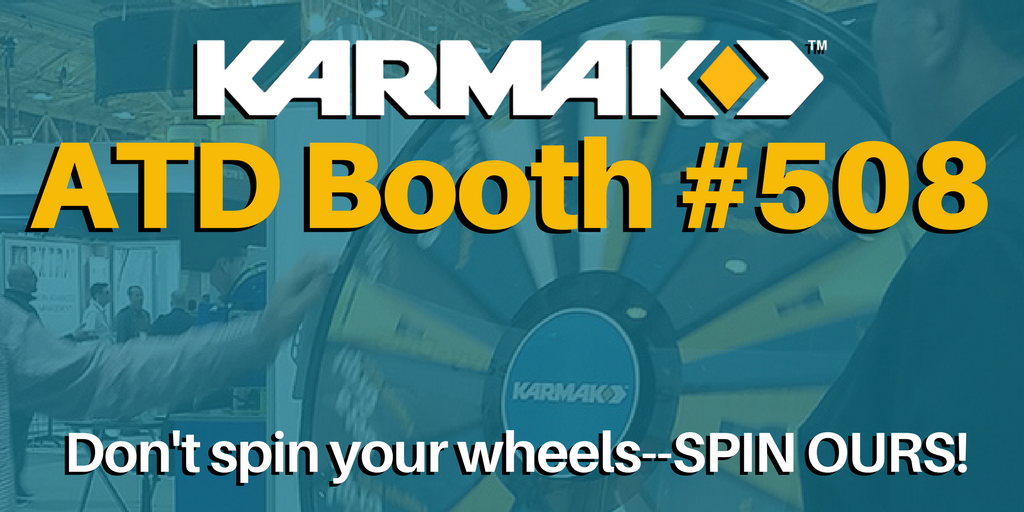 KarmakTech's tweet photo. We can't wait for you to give us a spin! Visit us at ATD Booth #508 to find out what you can win! #ATD2018 #ATDShow @TruckDealers https://t.co/kJmhfLplLW