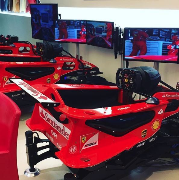 TMThrustmaster's tweet photo. Fourth and last share of our #ThrustmasterInstagood channel on Instagram! Thanks to #ferrarimc for sharing these amazing #Ferrari cockpits at Ferrari North America’s Corporate showroom in NYC!! 👌
#Thrustmaster #F1wheel # #setup https://t.co/ZICSKmSi2S