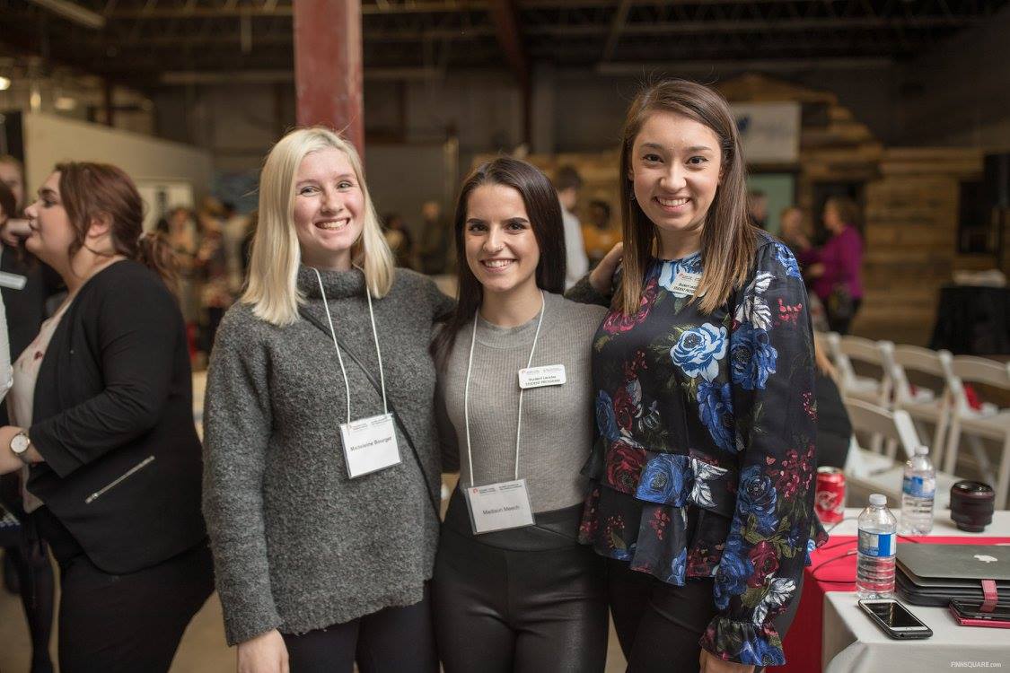 CPRSOttawaGat's tweet photo. #FlashbackFriday: Our shining #CPRSOttStudent leaders @MaddieBourget, @madisonmeechpr, & @MelinaKokkinos basking in the results of their hard work that helped make last November’s #BehindThePRScenes with Guy Laflamme such a great success! https://t.co/43b3yfCLrc