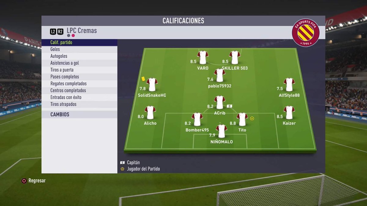 DarkServerUV's tweet photo. Segunda semana consecutiva, MVP del partido. Gran juego de todos los muchachos #Cremas sacó los 6 puntos de la noche de ayer. El domingo vs el puntero.
¡Vamos por más!
#LpcCremas
#YdaleU
#FIFA18 
#ClubesPro
#PorElLider
#Perú https://t.co/fut8wxfFw0