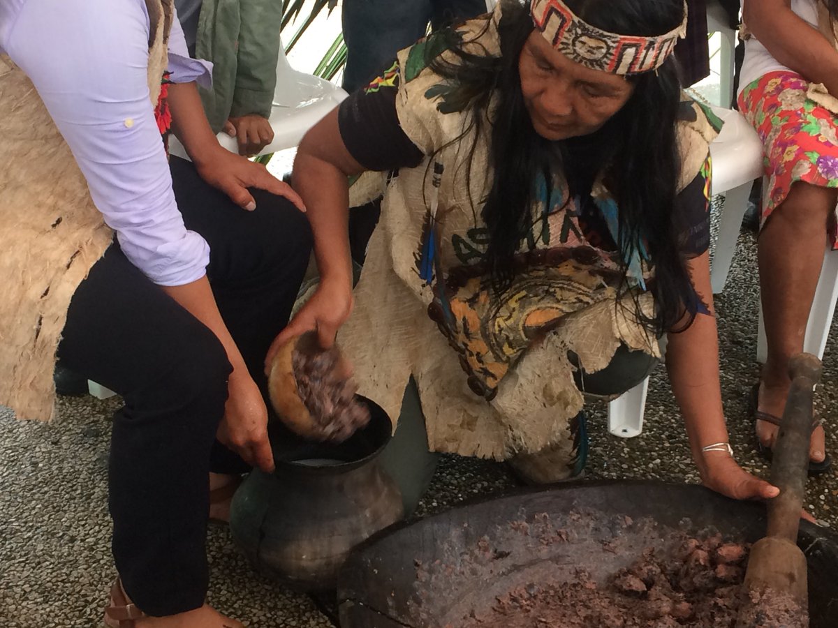 SEIBEec's tweet photo. Enseñanza y elaboración de chicha | FESTIVAL DE LA LENGUA SAPARA - #WITSAJA” | #IdiomasAncestralesEc #SaberesAncestralesEc https://t.co/967qctb6gP