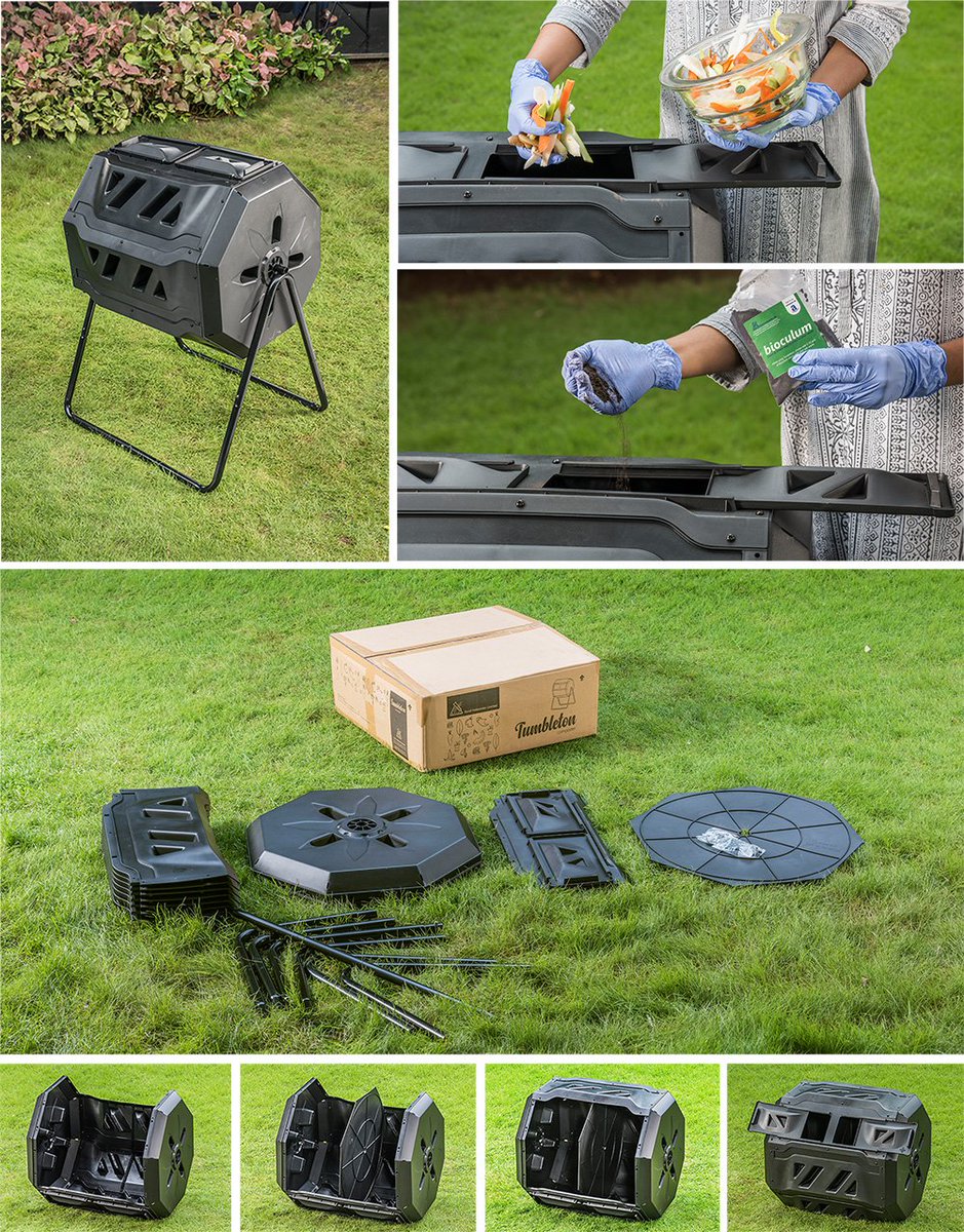Direct2Farmer's tweet photo. 3 steps to #SwachhBharat :
1. Fill it
2. Shut it
3. Forget it
..... for 4 weeks.
That's as easy as Composting can get.
All you need is 3ft of space and plenty of waste :)
#compost #composting #compostmaker #composter #homecomposting #farmcomposting #compostingfordummies https://t.co/A3rOwXaJEh