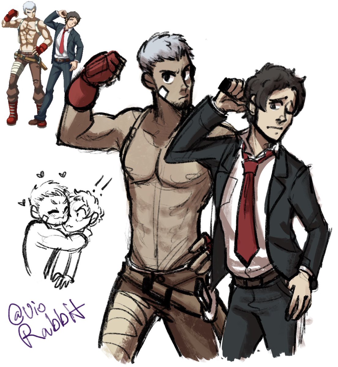vio_rabbit's tweet photo. A friend and I found the p4ua sprites so you know I had to redraw some of the best bois #p4ua #persona4ultimax https://t.co/m5FM57RHtB