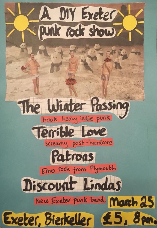 NoCrowdsurfing's tweet photo. #NowPlaying on https://t.co/6eK83gKLA2 ‘Deathbed’ by @wearepatrons. Great new track! Playing this @diyexeter gig on Sunday at @BierKellerExe. https://t.co/qGrRkQFyr6