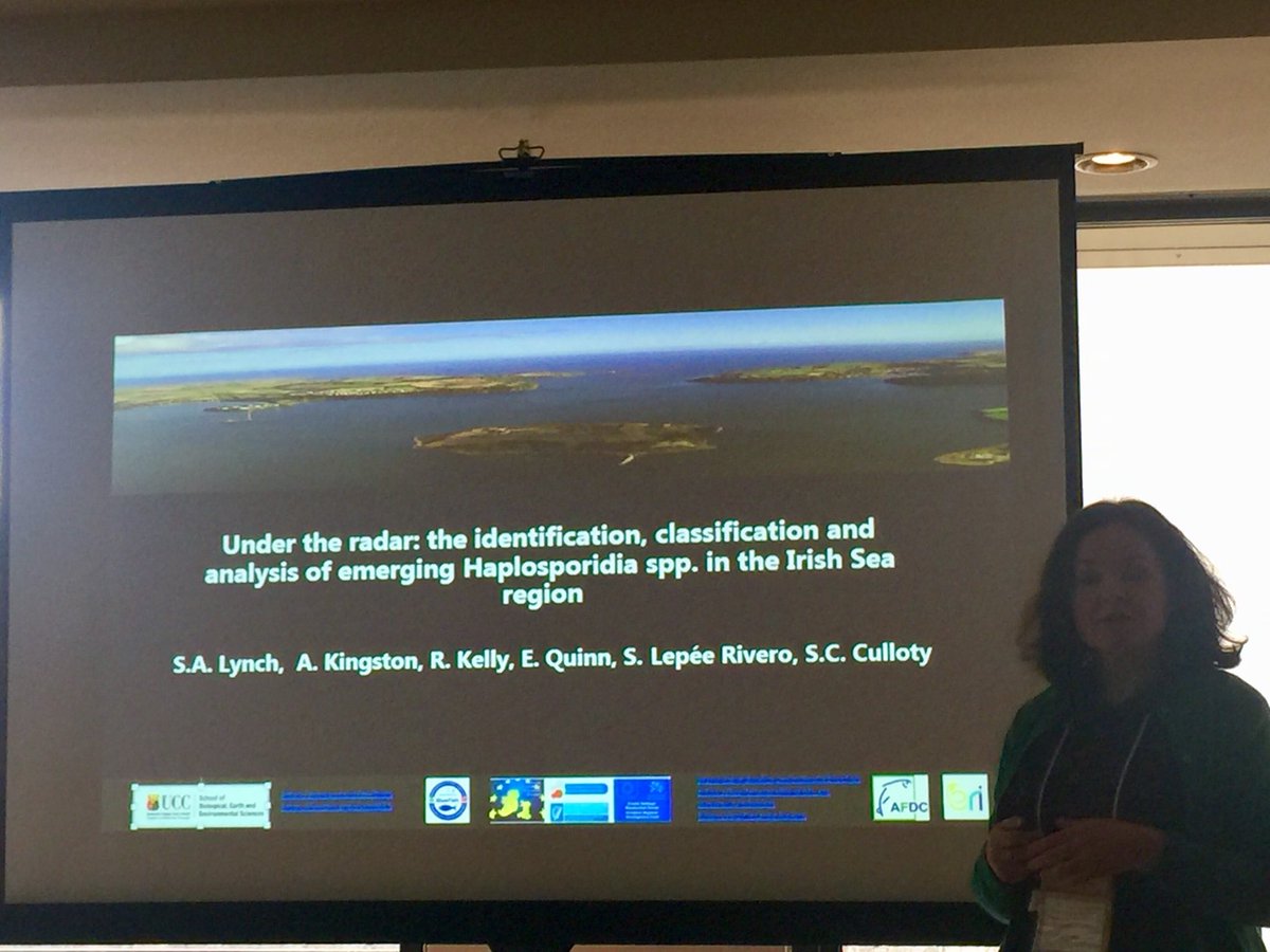 CullotyS's tweet photo. Its been a great conference at #Shellfish2018 and Sharon Lynch has presented our @BlueFish_EU research in the oral and poster sessions. What impact will climate change have on fisheries and aquaculture in the Irish sea? we are looking at shellfish health impacts https://t.co/lt0tMBkqBD