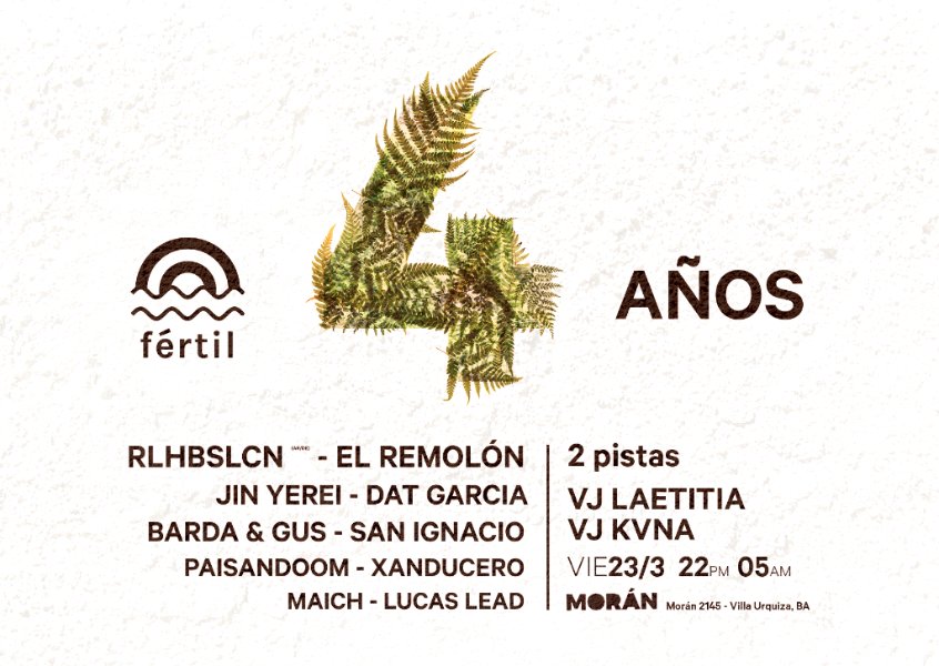 zzkrecords's tweet photo. ¡HOY! @fertildiscos 4 años
@xanducero @datgarcia @elremolon @jinyerei #RLHBSLCN @enlabarda y Gus #SanIgnacio #Paisandoom #Maich #Lucaslead + a new release from Xanducero is out today!
➡️ https://t.co/1bIXwaW7bN https://t.co/1Tb49tJiVN