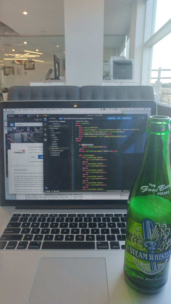 markavisperas's tweet photo. My friday #jobsearch #coding #amuchneededbeer https://t.co/A1hO4oEzla