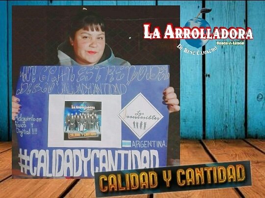 IRREVERSIBLES_'s tweet photo. Desde Argentina ya se escucha #CalidadYCantidad @Arrolladora @MIGUELCOBAS #YoSoyIrreversible  ❤🍋 https://t.co/YTNpCuqPwd
