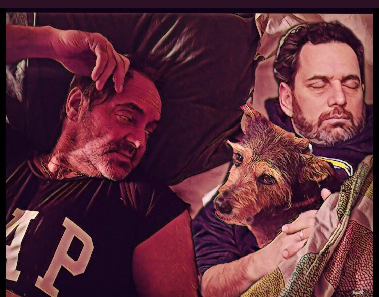 rickshapirotv's tweet photo. @SteveTorelli did it again! Bringing happiness through his amazing talent. @genobisconte @rickshapirotv #SleepyGeno #GenoBomb #NationalPuppyDay #cuddlebuds https://t.co/IhbmpTQTmg