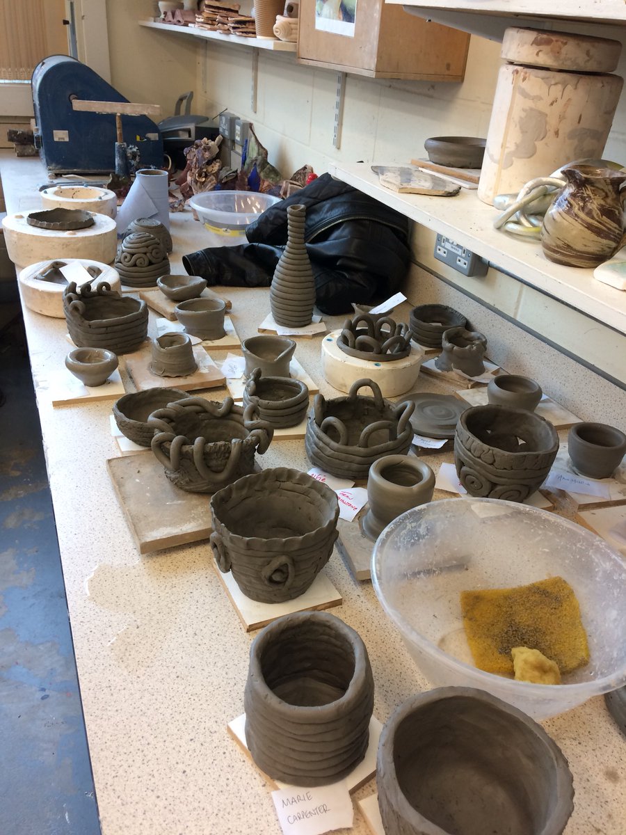 amandaminsilk's tweet photo. @CraftsCouncilUK Bedford Bird Bombing. Happy Hey Clay makers @ Bedford College https://t.co/JRy8WgXCvT