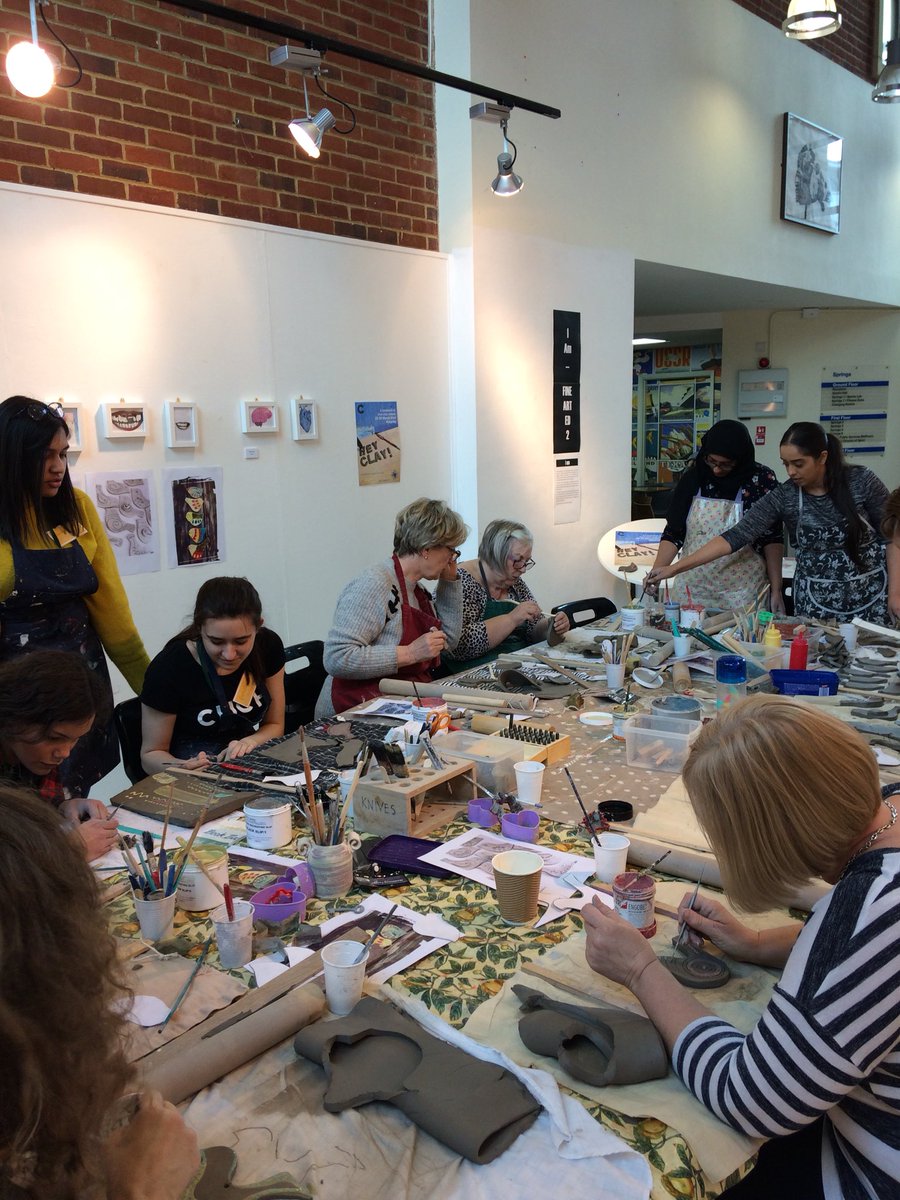 amandaminsilk's tweet photo. @CraftsCouncilUK Bedford Bird Bombing. Happy Hey Clay makers @ Bedford College https://t.co/JRy8WgXCvT