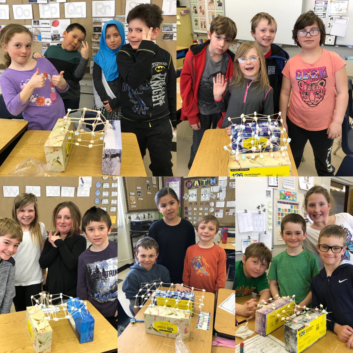 Challenge accepted by these 2/3 students; 100 toothpicks and 50 marshmallows to make a bridge!!! @MillerSchoolSK <a href="/GSSD204/">Good Spirit SD</a>