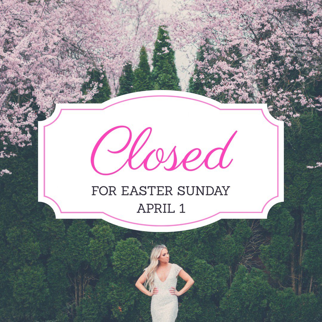 All shops will be closed on #easter sunday!