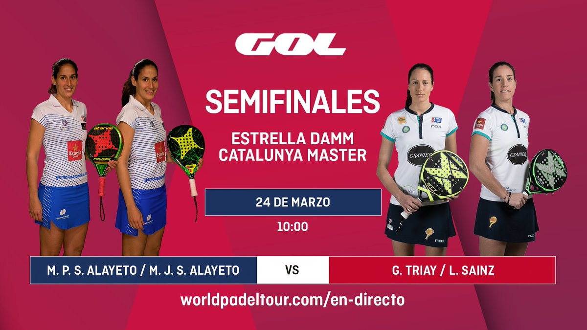 navarrocarolina's tweet photo. Mañana desde las 940am estaré retransmitiendo en directo por @Gol con @LaloAlzueta la primera semi: Majo/Mapi vs Gemma/Lucía💪 me gustaría estar dentro pero como esta vez no puede ser, pondré mi granito de arena desde fuera 😘
Partidazo que se viene👏👏 os espero a todos 💪💪 https://t.co/Pz1AnHB7Ry