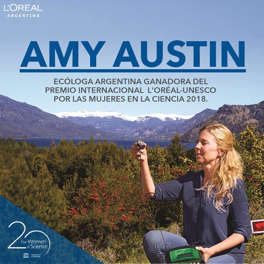 CCI_F_A's tweet photo. Muchas felicitaciones a Amy Austin, del Conicet, quién recibió en #Paris el premio L'Oréal-#Unesco para Mujeres en la Ciencia por sus investigaciones sobre el impacto humano en la #Patagonia @4womeninscience @amytaustin @CONICETDialoga #AmyAustin #Ecologia #MedioAmbiente https://t.co/AKc7Mw2NfJ