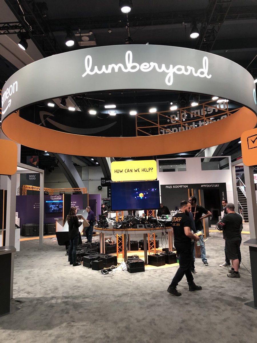 pratik_patel's tweet photo. Aaaaannddd we’re done! Thanks to everyone who came to visit our booth! #gdc2018 #AmazonatGDC https://t.co/LV7PoLrIcc