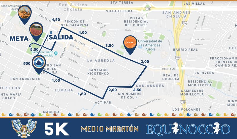 SnAndresOficial's tweet photo. #Sanandreseño, no te quedes fuera y participa en los 5 km del #MedioMaratónEquinoccio2018, a realizarse el próximo 25 de Marzo en el #ParqueCholula.
Conoce la convocatoria e inscríbete ya...🏃♂️🏃♀️
https://t.co/py6ppZ6jXS https://t.co/sYhL9UNURF