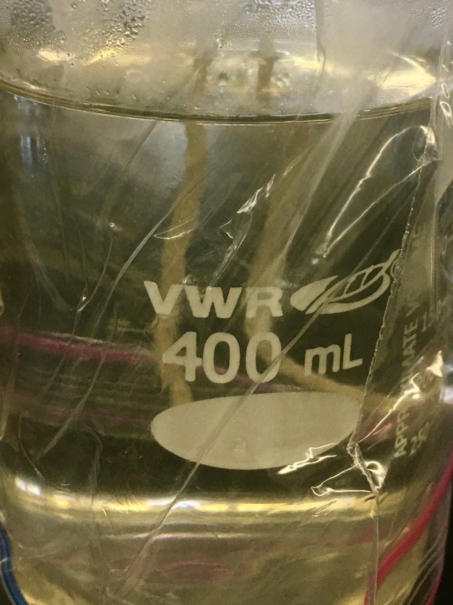 Team 7A students will see for themselves on Monday if a supersaturated solution of sugar and water will form crystals in this beaker while we are away for the weekend.  #rockcandyscience #concentratedsolution #chemistryfun <a href="/SCSD_GMS/">Great Hollow MS</a>