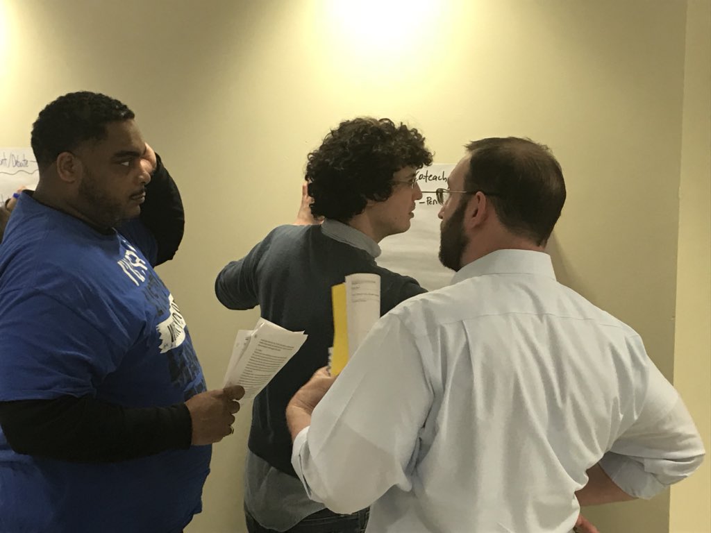 UPrep teachers #FinishingSTRONG💪🏾 before a well-deserved spring break with <a href="/PittCUE/">Pitt Center for Urban Education</a> Heinz Fellows, <a href="/IFL_Pitt/">IFL</a> and of course Student Voice! Today we worked together on culturally relevant pedagogy through Emdin’s 7Cs #ExpectGreatThings #16to1