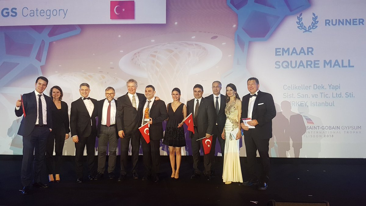 Runner-up of the CEILINGS category is Turkey! Congratulations! #gypsumtrophy EMAAR SQUARE MALL, Celikeller Dek. Yapi Sist. San. ve Tic. Ltd. Sti, Turkey