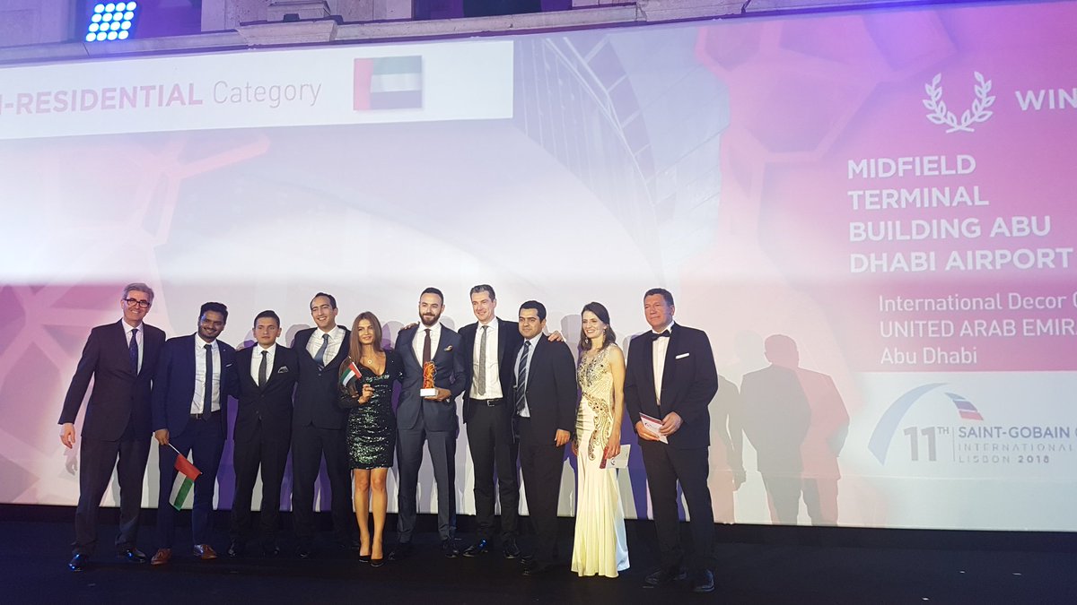Winner of the NON-RESIDENTIAL category is United Arab Emirates! Congratulations! #gypsumtrophy MIDFIELD TERMINAL BUILDING ABU DHABI AIRPORT, International Decor Co. LLC, United Arab Emirates