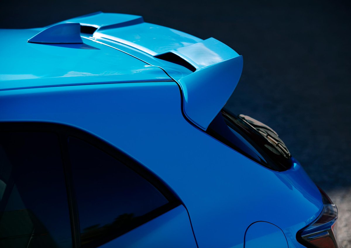 Toyota's tweet image. Now that it's hatched, take a closer look at the 2019 #Corolla Hatchback! Hatch yours, now: toyota.us/2HWC3Ef