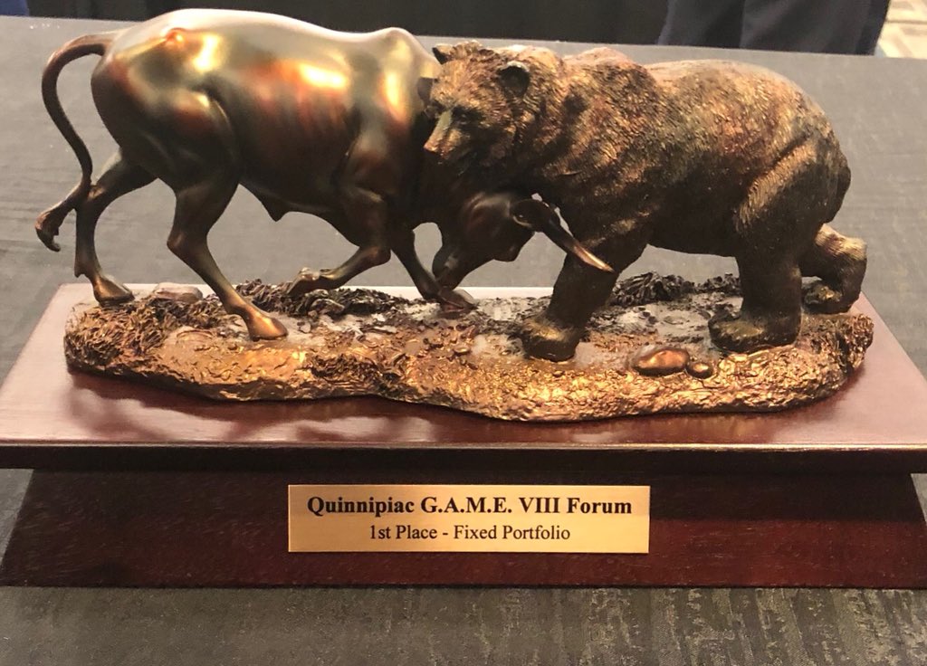 Breaking News! Texas State McCoy College SMIF takes home 1st Place in the Undergraduate Fixed Income Division at the Quinnipiac Global Asset Management Education (G.A.M.E.) Forum! Congratulations Student Managed Investment Fund team!