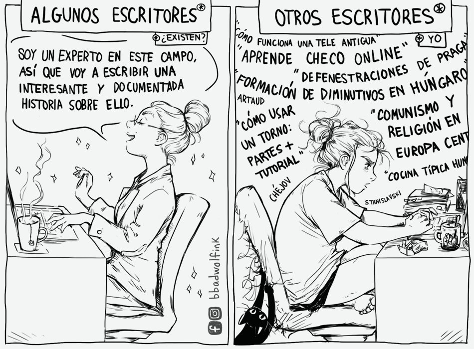 Algunos #escritores...
¿Cuál eres tú?

¡Sígueme si quieres ver más viñetas!
📚 Mis otros dibujos sobre el proceso de #escritura: bit.ly/aWritersLife
🐺 instagram.com/bbadwolfink

#vidadeescritor