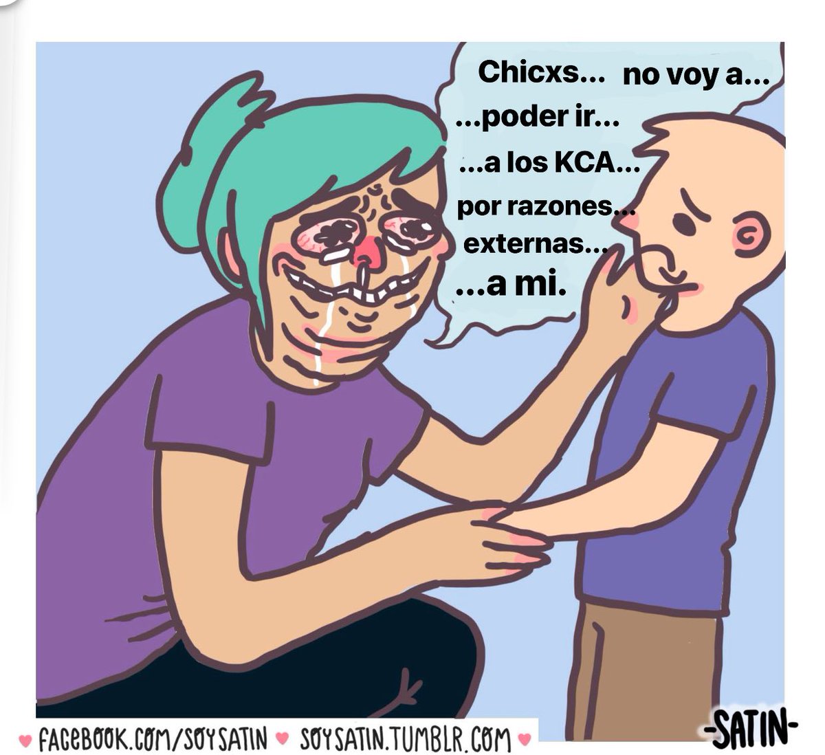 MicaSuarez12's tweet image. Yo diciéndoles a ustedes que no voy a poder ir a los KCA