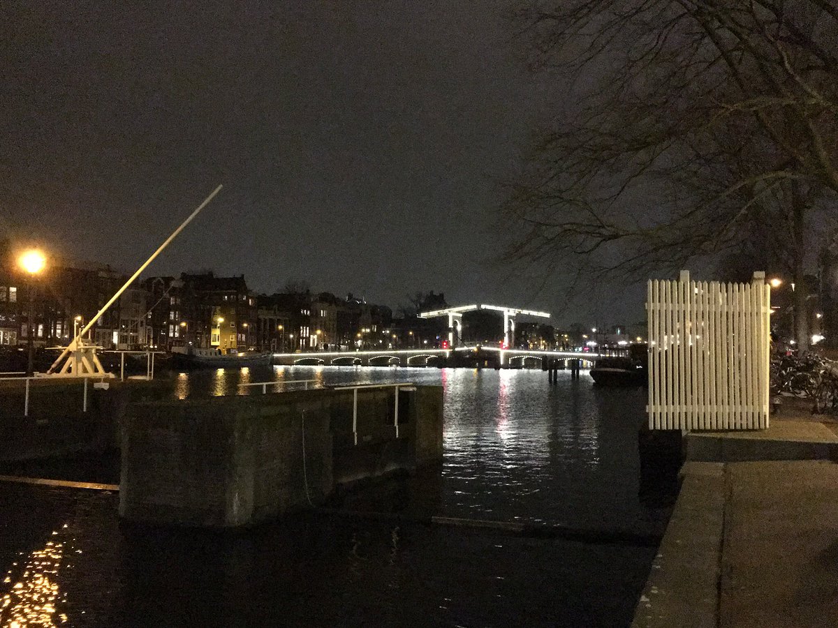 janverboom's tweet photo. @baker_alex @SvnKtrs @ChristineParini @Ann_Slater22 @cgshort @DrDavidHabbel @EsoClose @nancyrbush @SarahBCalif @schumii777 @Helenhs Being cynic on #brexit #stupid #latenight #busyday.                 Pic: Greeting from Amsterdam #skinnybridge #amstelriver 😊 https://t.co/LiGALI8Lk9