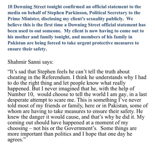 Of all the statements ever made by <a href="/Number10press/">No.10 Press Office</a> this has got to be the crudest, cruelest and most lethal attack on a whistleblower, ever