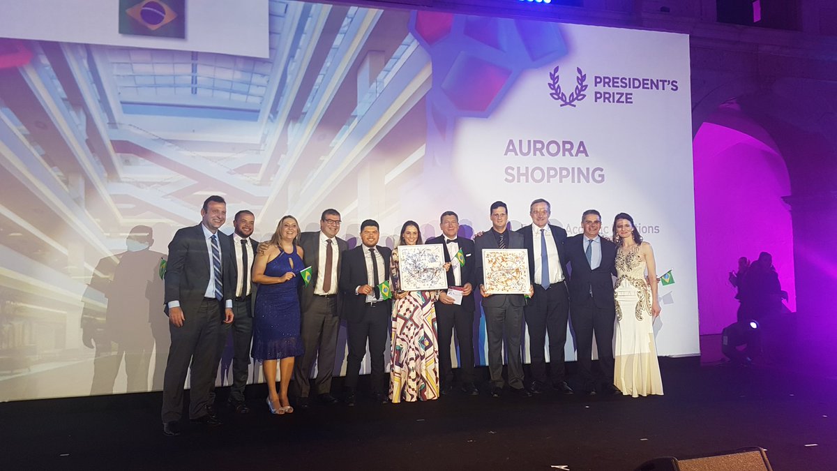 President's price on 11th International Gypsum Trophy goes to Brazil! #gypsumtrophy AURORA SHOPPING, Diviplus Acoustic Solutions, Brazil